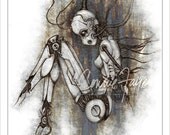 Myisa - Broken Mech Girl Art 11x17 Print