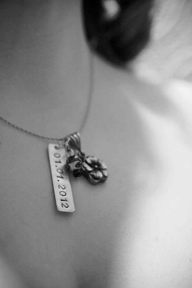 Customized Hand Stamped Sterling Silver Rectangle Charm / Pendant - Pendant ONLY