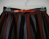 Vintage 80s red black gray wrap skirt with red built in belt - FREE shipping worldwide