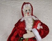 Cloth Doll Santa Father Christmas Folk Doll Collectible