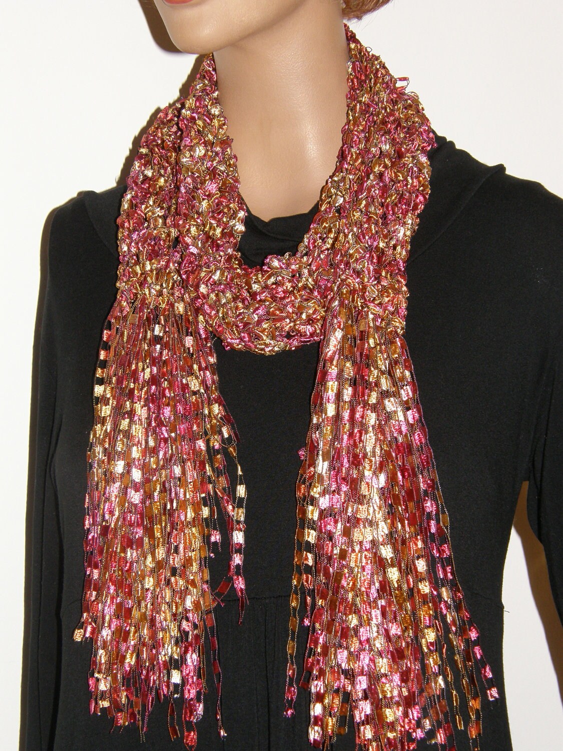ribbon yarn scarf
