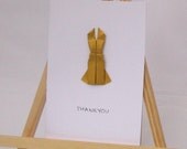 Origami Card - Elegant Dress - Thankyou C6 Size
