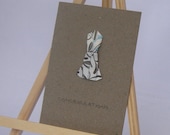 Origami Card - Elegant Dress - Congratulations C6 Size