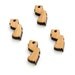 State of New Jersey Beads - Free Shipping - Black Cherry Wood Charms by Timber Green Woods