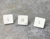 iTacks - LOL, Upcycled Mac Computer Key Thumbtacks - set of 3, gift, birthday