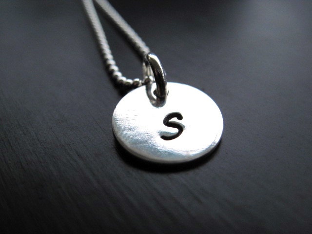 Sterling Silver Initial Pendant Necklace