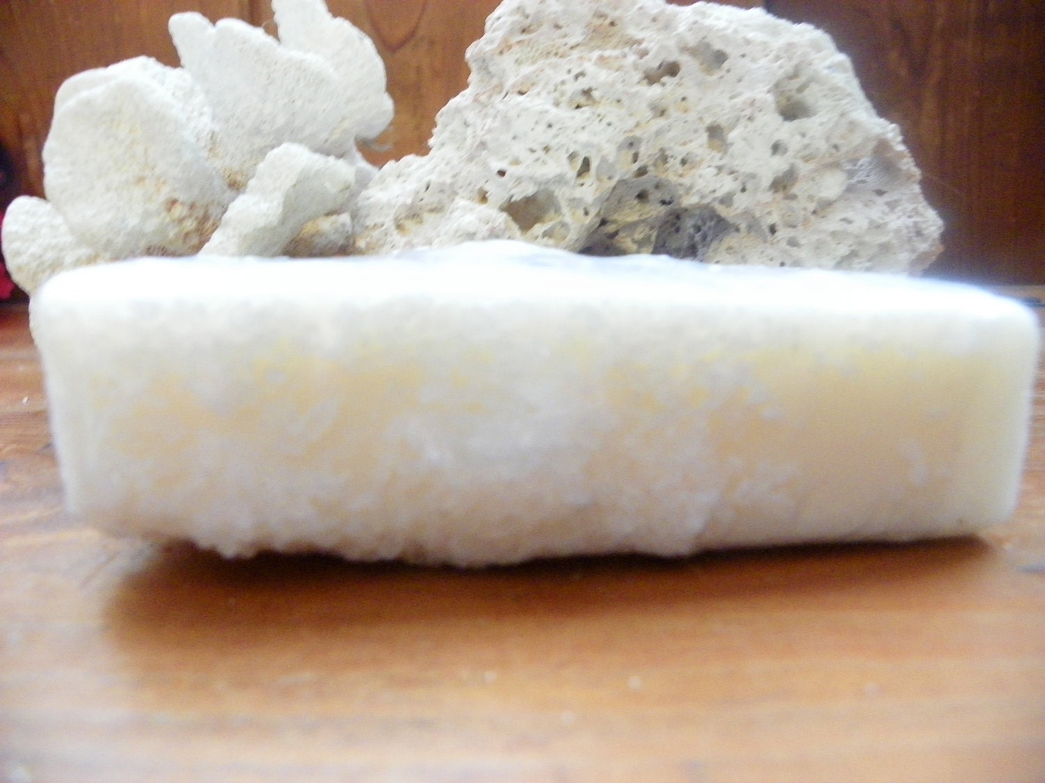 Organic Lavender Sea Salt Goat's Milk Handmade Soap Bar Exfoliate and Detoxify skin 5 ounces