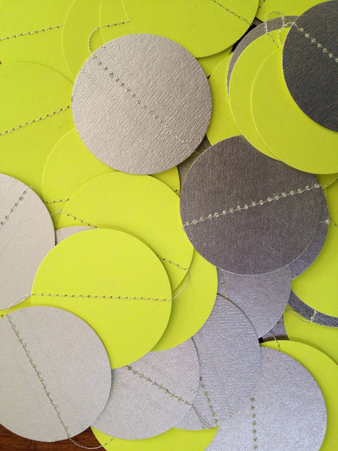 Neon & Silver Garland - Yellow