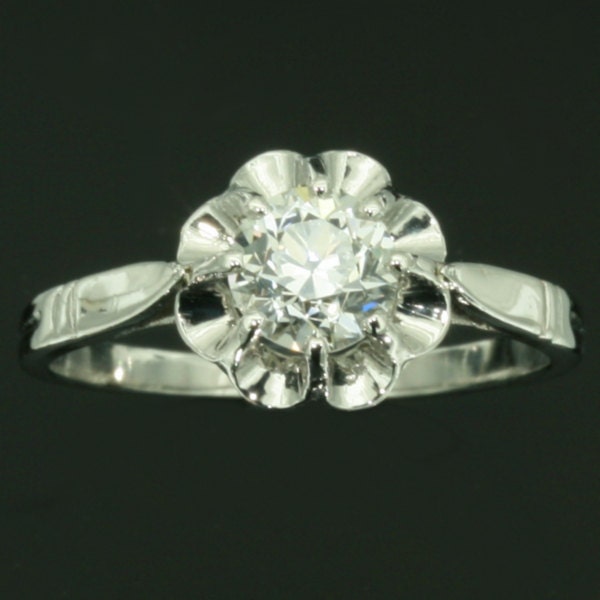 Vintage diamond engagement ring high quality old european brilliant cut