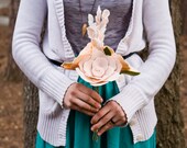 Wedding Bouquet - Ruthie and Cee Bouquet - Oats and Peach - Made to Order - Peony Bouquet -