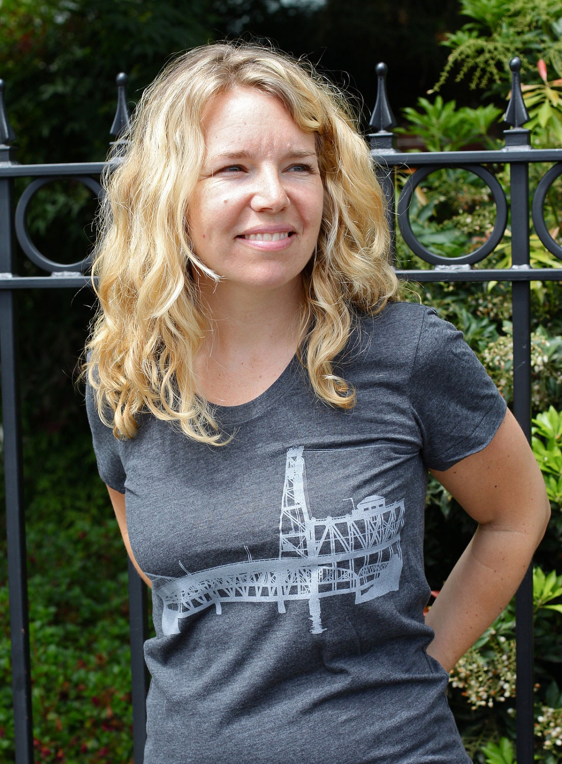 Portland Bridges Hand Screen Printed Women's Tee
