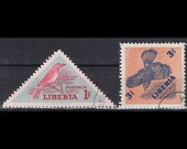 36 Vintage Postage Stamps - Birds