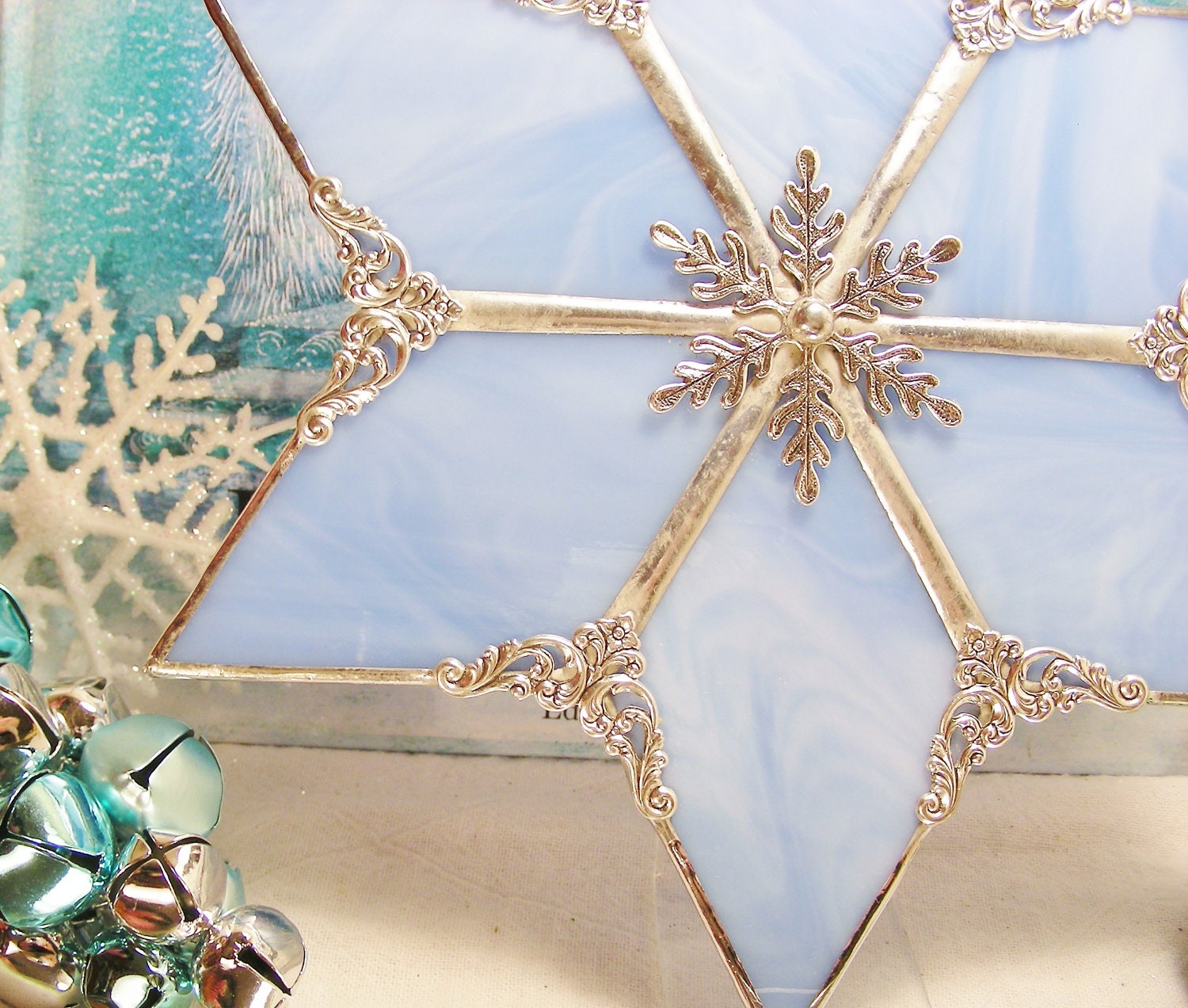 Light Blue Christmas Tree Topper