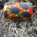 Dreadlock bead - Neon rainbow fluorescent millefiori tube 8 mm