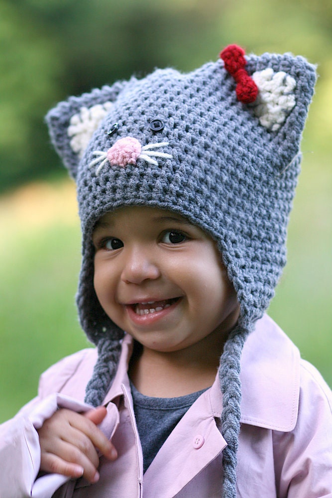 Kitten Animal Hat PROP or GIFT Toddler and Child sizes
