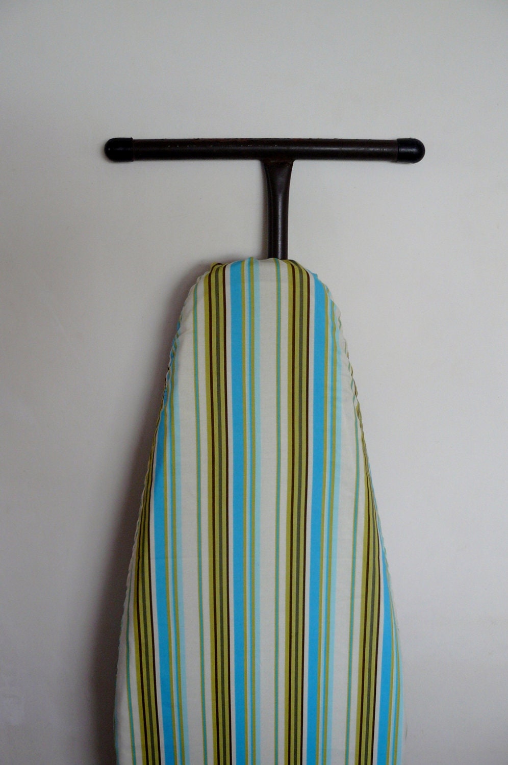 Ironing Board Cover BLUE, GREEN and BEIGE stripes