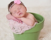 Felt Flower Headband in Pink Roses - Baby Headbands, Newborn Headbands, Baby Felt Headbands, Toddler Headbands