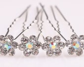 Set of 5 Rhinestone Hair Pins Bridal Headpiece