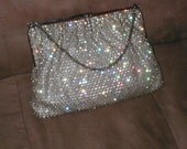 Vintage Solid Rhinestone Evening Purse by DeLill