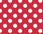 Riley Blake House Designer - COTTON DOTS - Medium Dots in Red - 1/2 yard