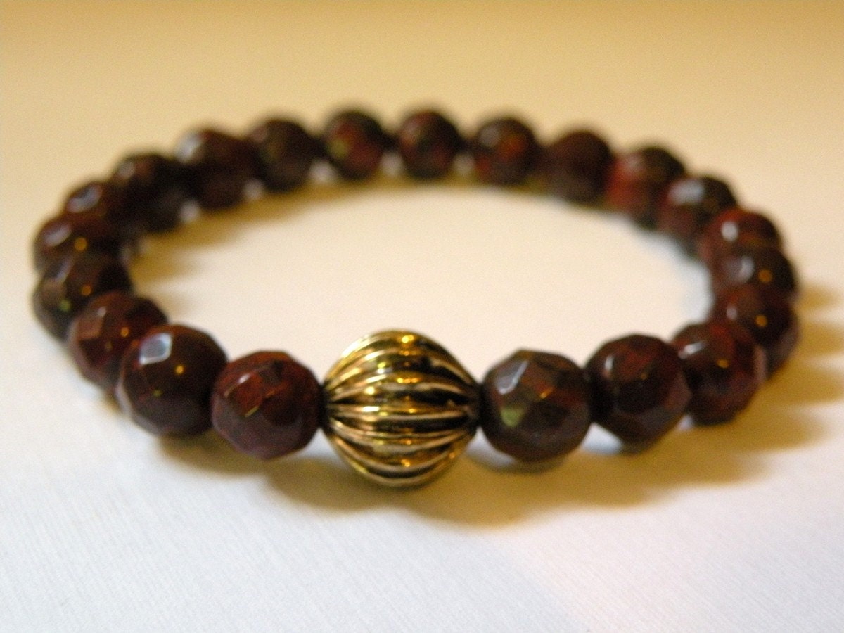 Ariel   -   Faceted Jasper Stretch Bracelet    -   Hand crafted Bracelet     -  Fall Collection   -  Energy    -  Happiness