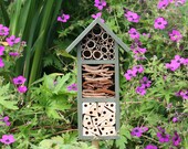 Bee and Insect Hotel, three tier, in 'Old English Green'.