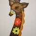 Vintage Flower Power Giraffe 29" Mod Wall Art