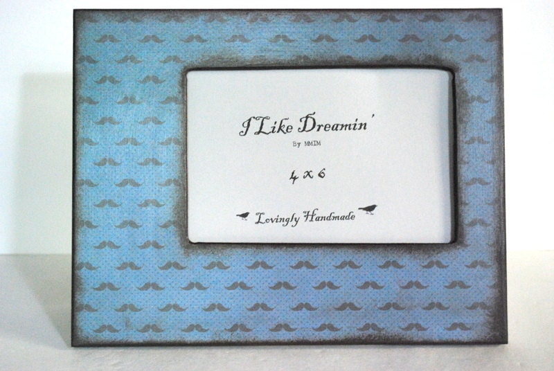 4 x 6 Picture Frame - Little Mustache Picture Frame