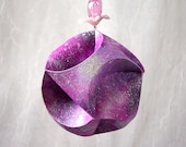 Christmas Ornament Amethyst Frost Hand Made Paper Sculpture - Gift Boxed
