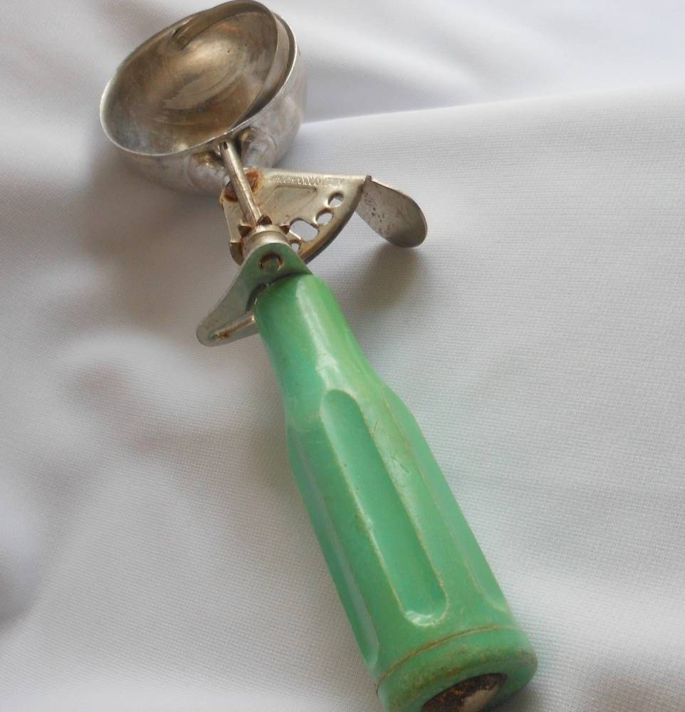 Vintage Ice Cream Scoop with Green Composite by MadVarietyShow
