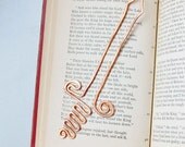 short sword bookmark in hammered copper