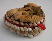 Vintage Heart-Shaped Shell Box