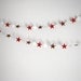 Stars Garland - red, white and brown, 10 feet long