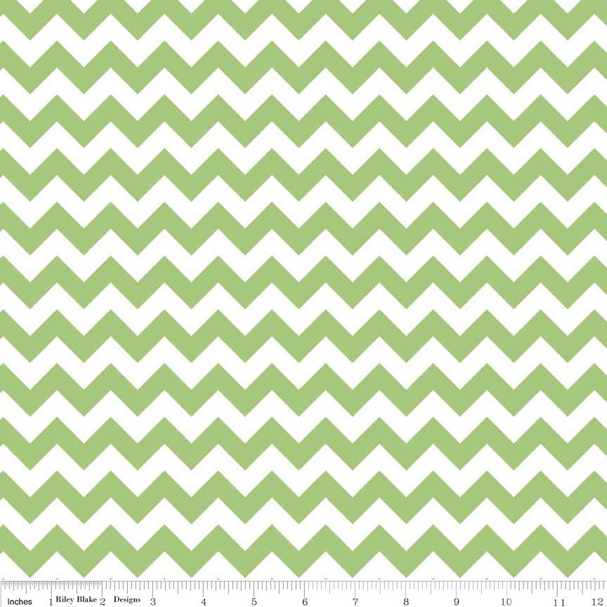 1 yard Green Small Chevron by Riley Blake