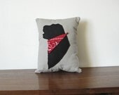 Throw Pillow Black Lab Decor Mens Home Decor Gray with Dog