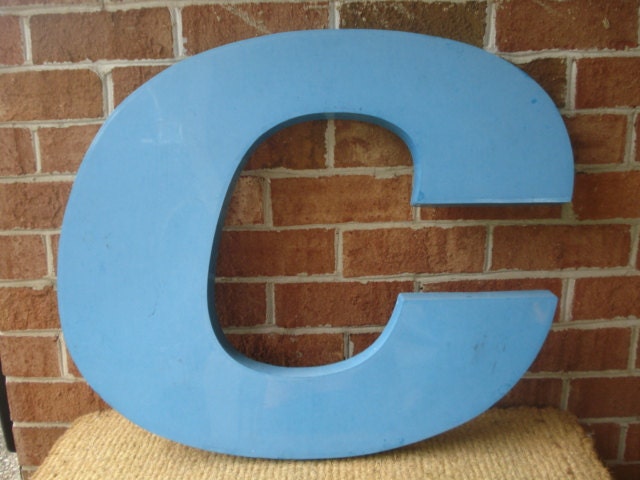 Vintage Very Large Advertising Letter C from Amoco Sign