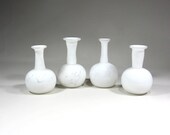 White Glass Vase - Bud Vase - Handblown - davidjacobsonglass
