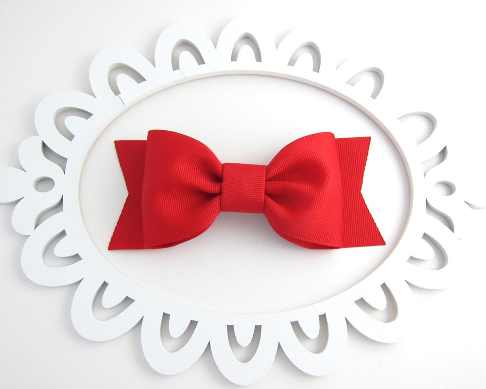 Large Red Bow Hair Clip Snow White Costume Prop Pretend Play Valentines Day