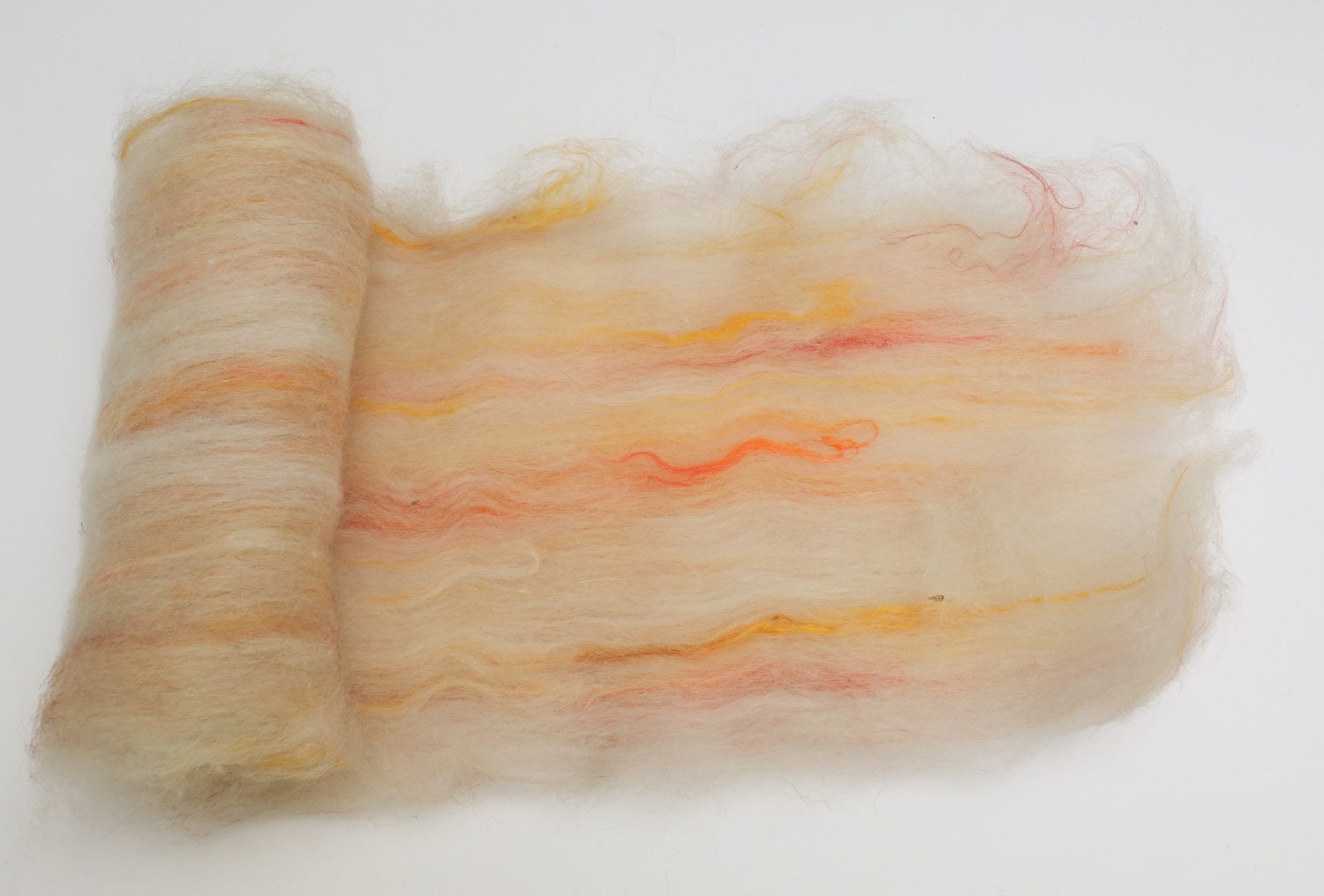 Spinning Batt: Peaches and Cream Art Batt