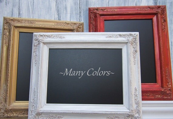 Buy unique gifts - MAGNETIC CHALK BOARD Housewarming Gift Unique Gifts Baroque Chalkboard 23"x19" Tuscan Red Gold White French Country Blackboard Shabby Chic