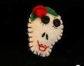Sugar Skull Brooch - Halloween Brooch - Dia de los Muertos Brooch - Day of the Dead Brooch- Gothic Brooch  - Jewelry Brooch