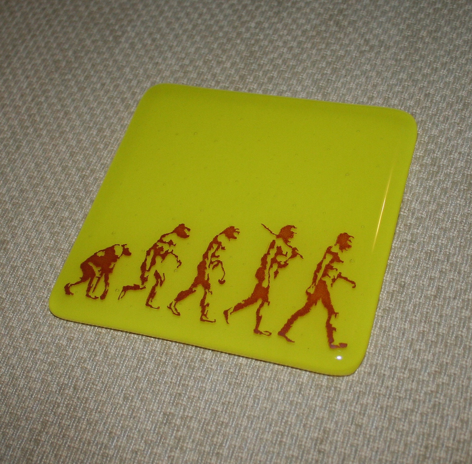 Evolution of Man - Printed Brightly Coloured Coasters