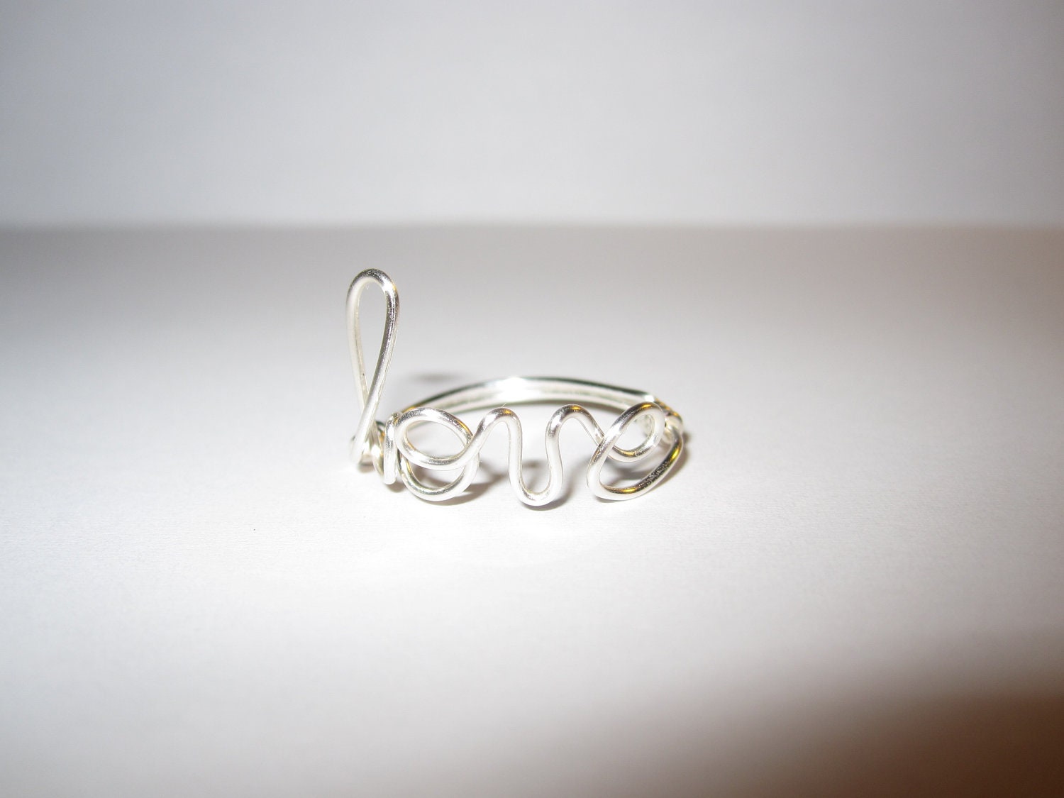 Silver Love Ring Wire Wrapped Unique Gifts Dainty Love Ring Friendship Ring Gift For Her Gifts Under 20
