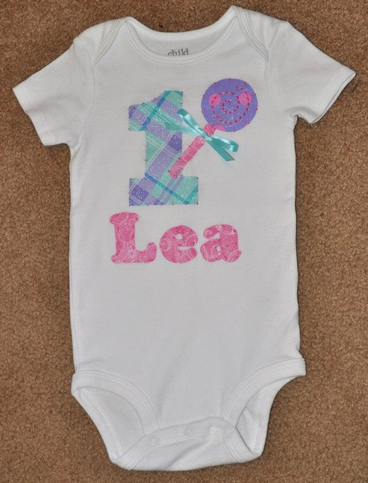 Birthday Candy Applique for your Baby, Toddler, or Child - YOU choose color combo and age