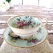 Vintage Tea Cup Saucer Set ParagonTurquoise A1616/1 from AllieEtCie