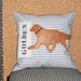 Decorative Throw Pillow Cushion Cover with Golden Retriever Felt Applique