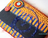 Kindle, Kindle Fire or Nook Cover - Yellow and Purple