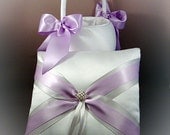 Fifth Avenue Wedding Ring Bearer Pillow and Flower Girl Basket Set - You Choose Your Colors