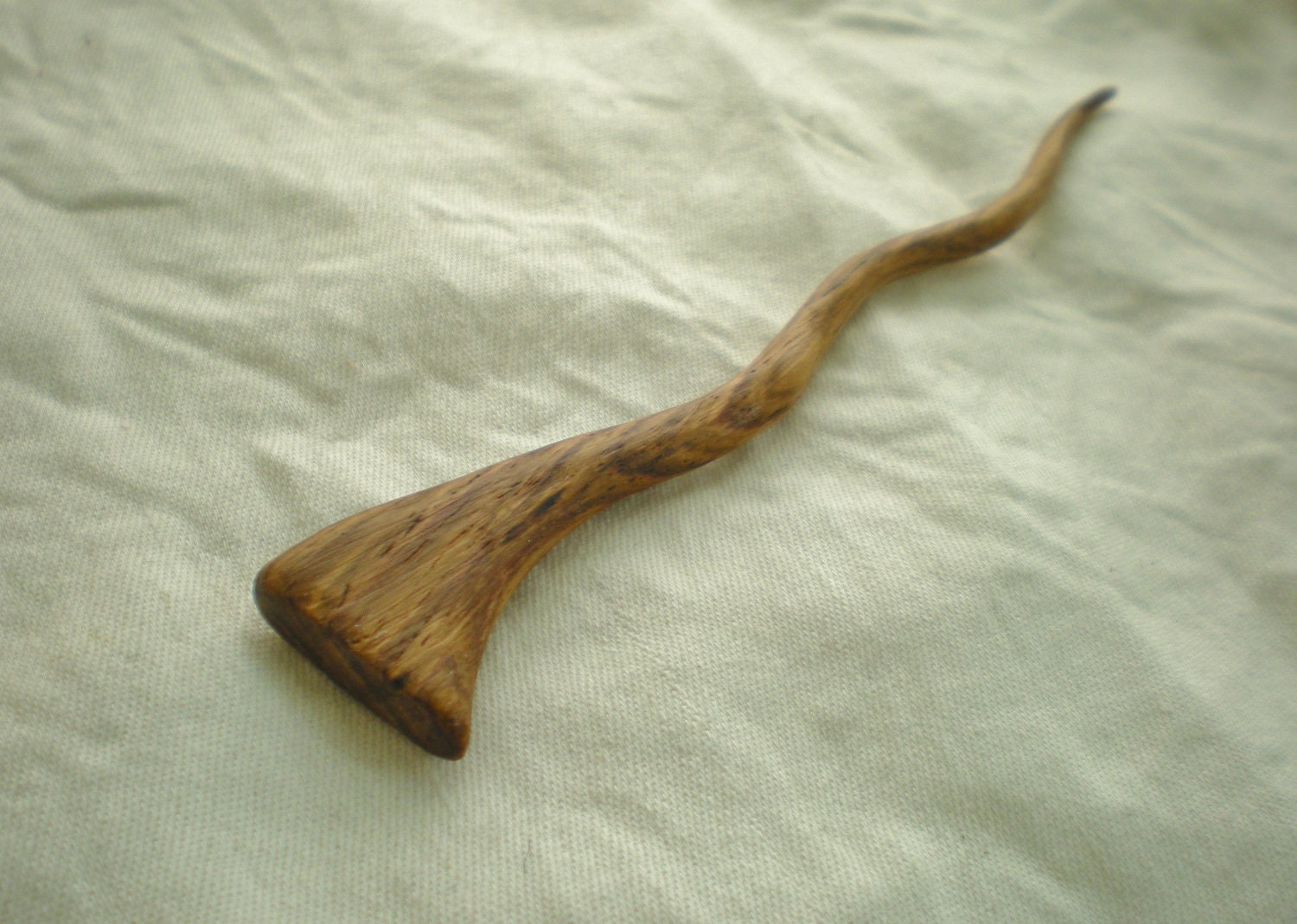 Curvy Honduras Rosewood Shawl Pin Hair Stick