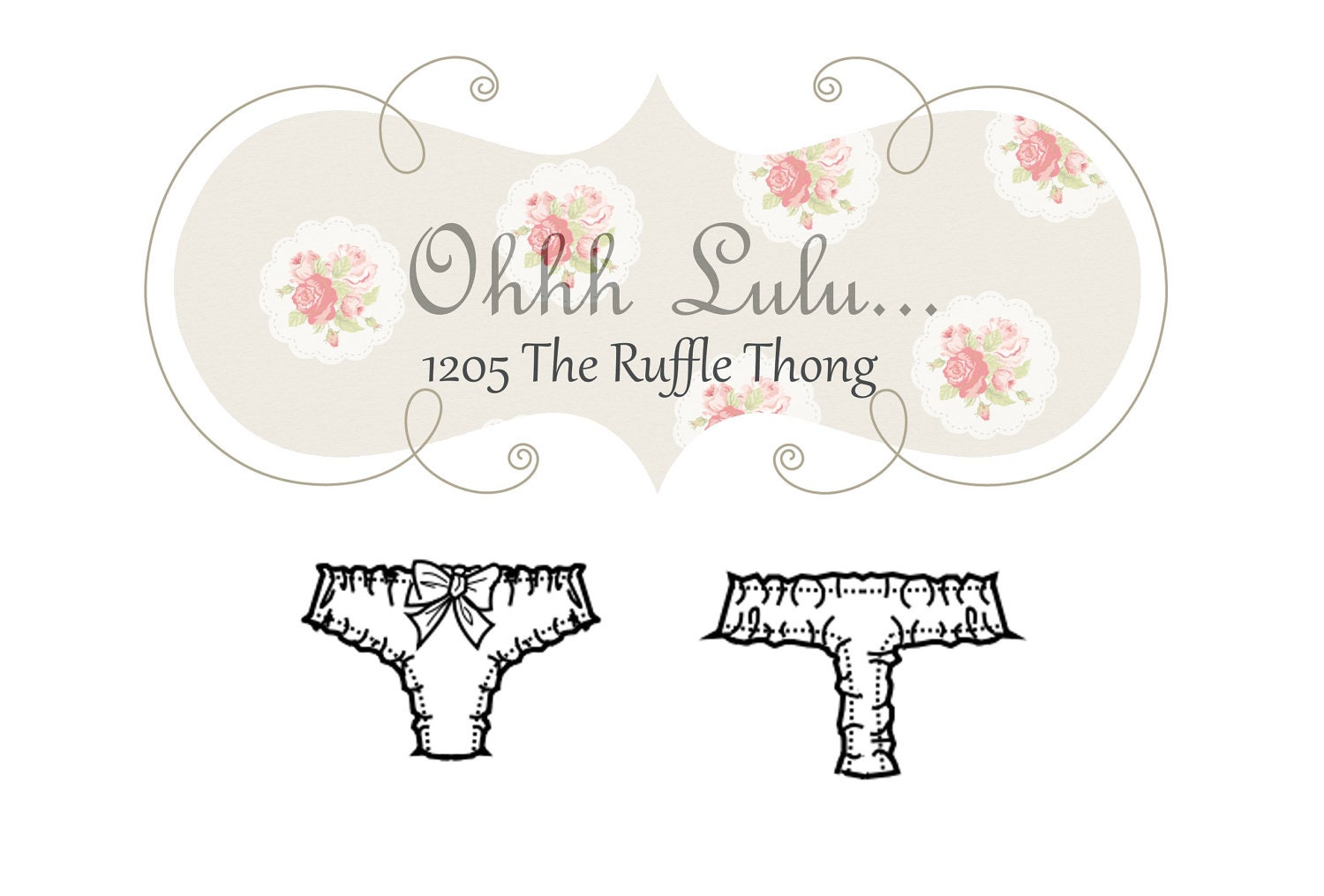 Ohhh Lulu Ruffle Thong PDF Sewing Pattern